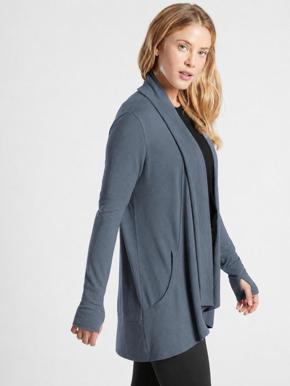 Athleta Pranayama Restore Wrap in Slate Blue
